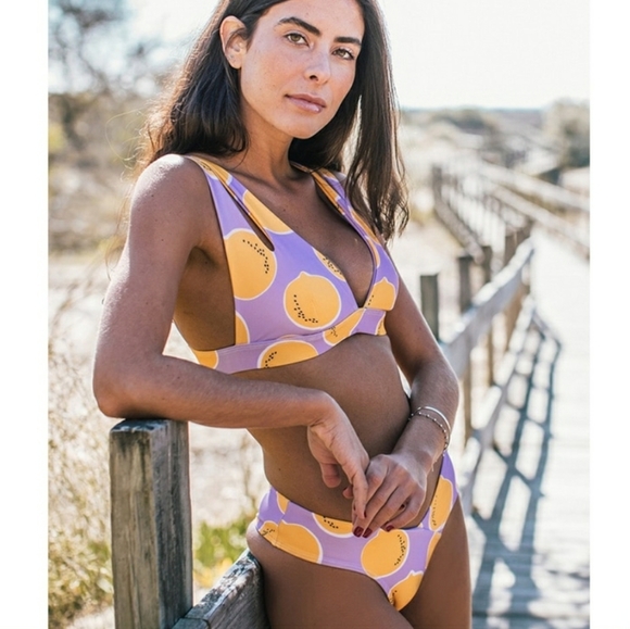 Other - Juicy Lemons Triangle Cut Out Bikini Set Swimsuit